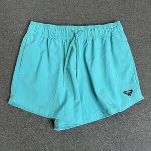 Roxy Shorts Womens Medium Blue Elastic Waist Drawstring Pockets